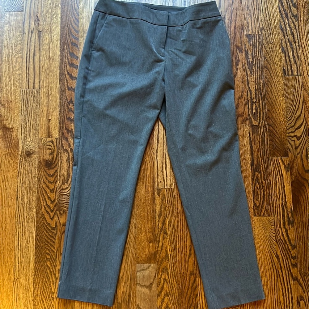 Ann Taylor Factory gray straight leg dress pants, size 4 petite